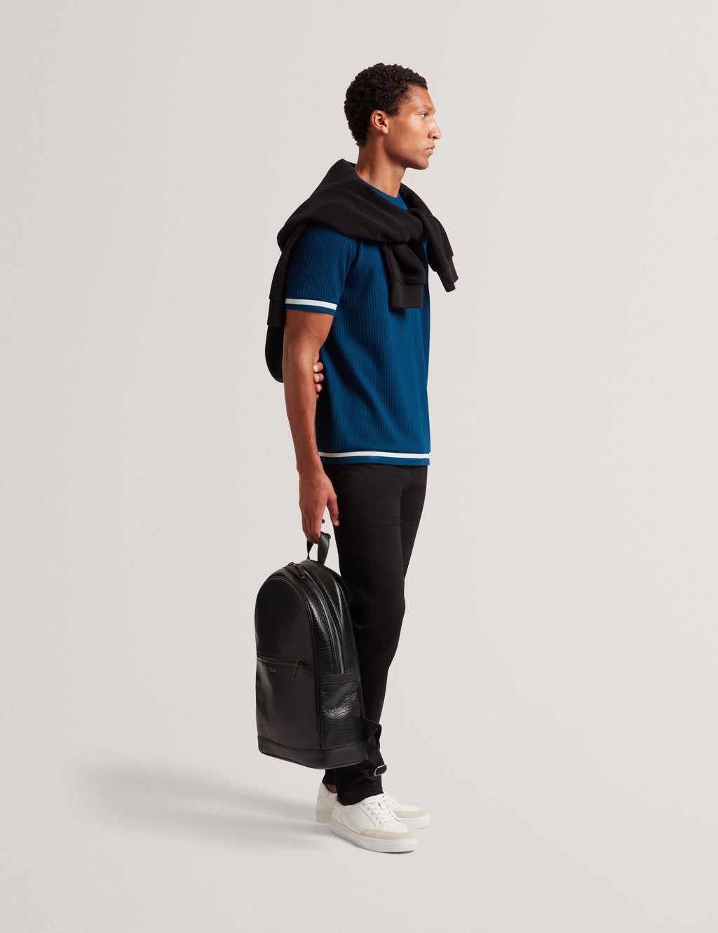 PERIIN: Pebbled PU Backpack