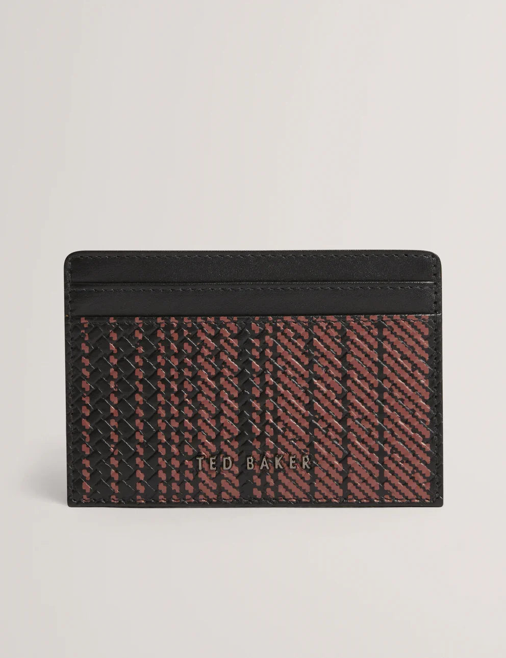 WALSTON: Printed Weave Leather Cardholder