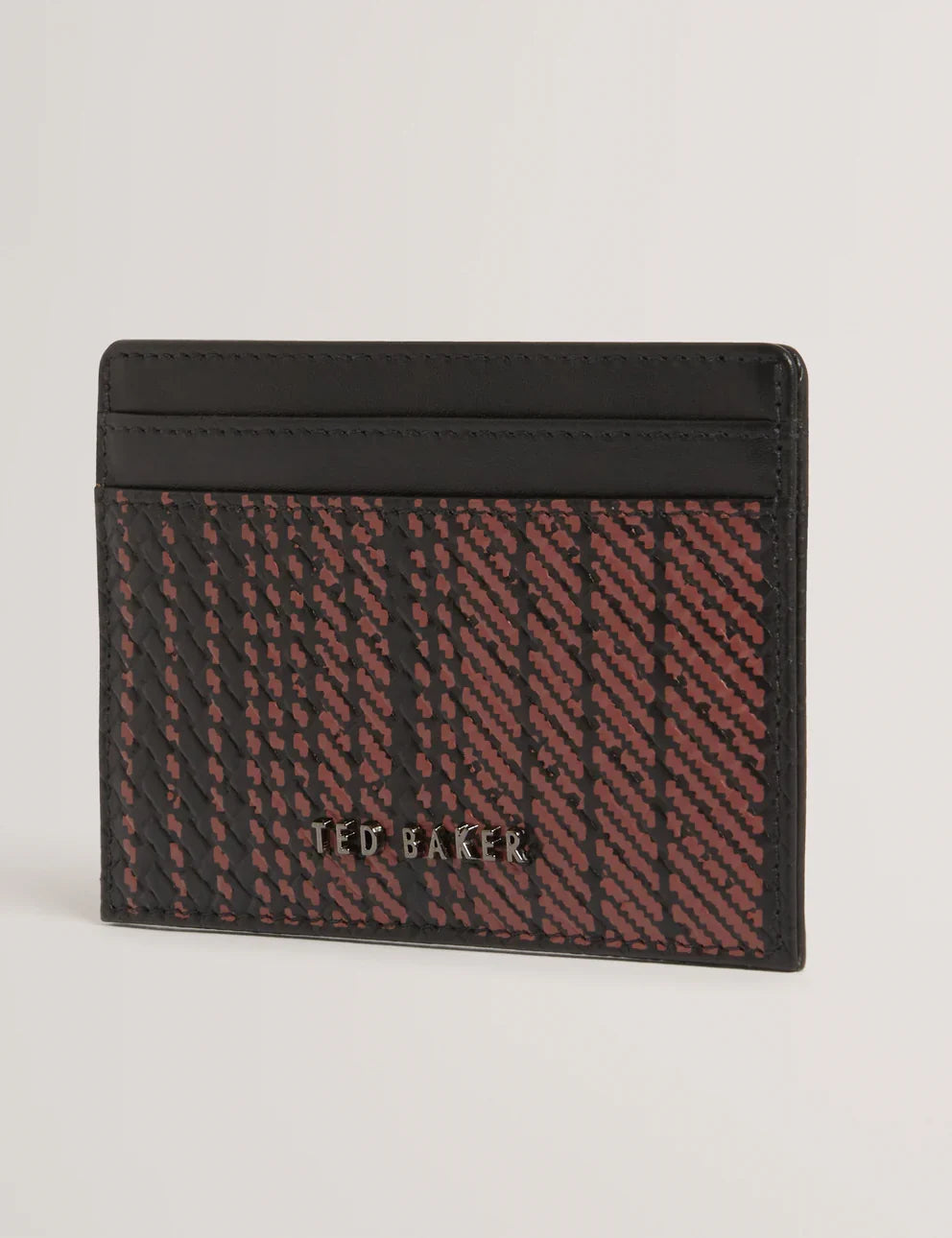 WALSTON: Printed Weave Leather Cardholder