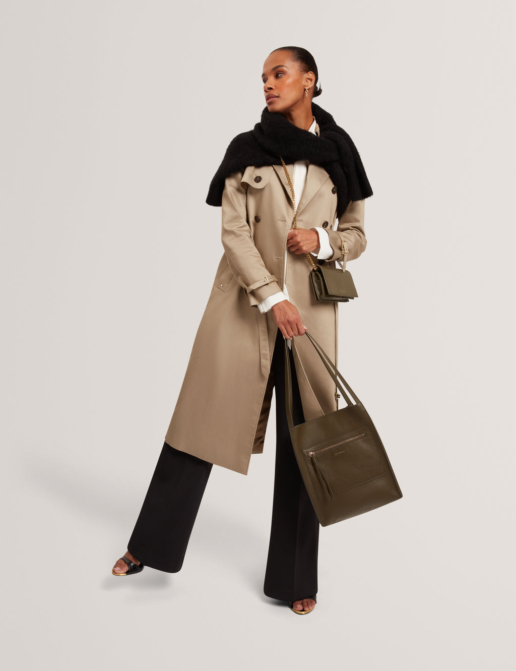 TAALA: Soft Slouch Small Leather Tote