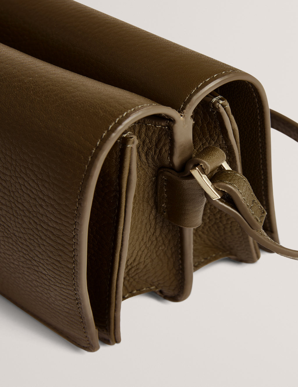 TWYYLA: Leather Elongated Shoulder Bag