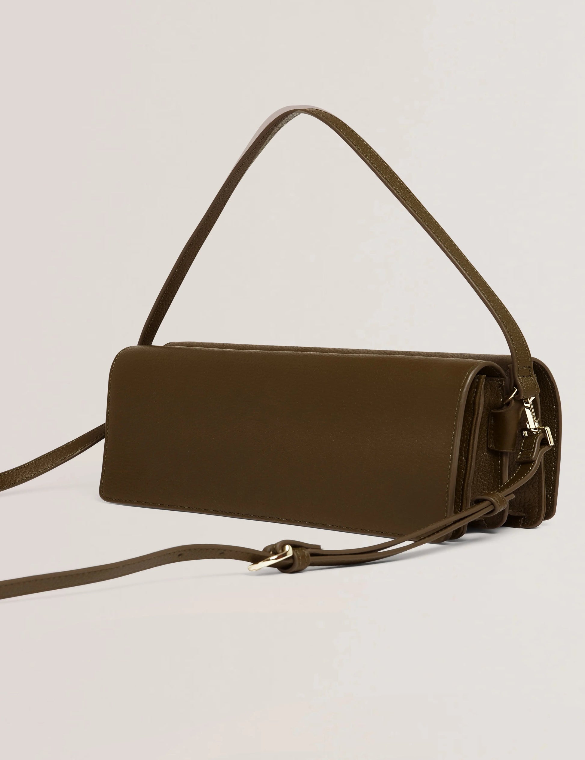 TWYYLA: Leather Elongated Shoulder Bag - Bellabags Ted Baker