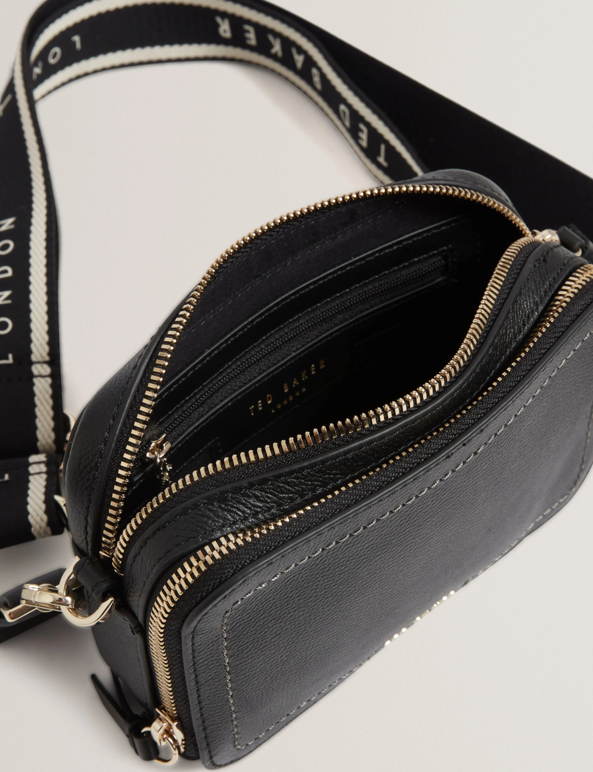 LINZIE: Webbing Leather Small Crossbody Camera Bag - Bellabags Ted Baker