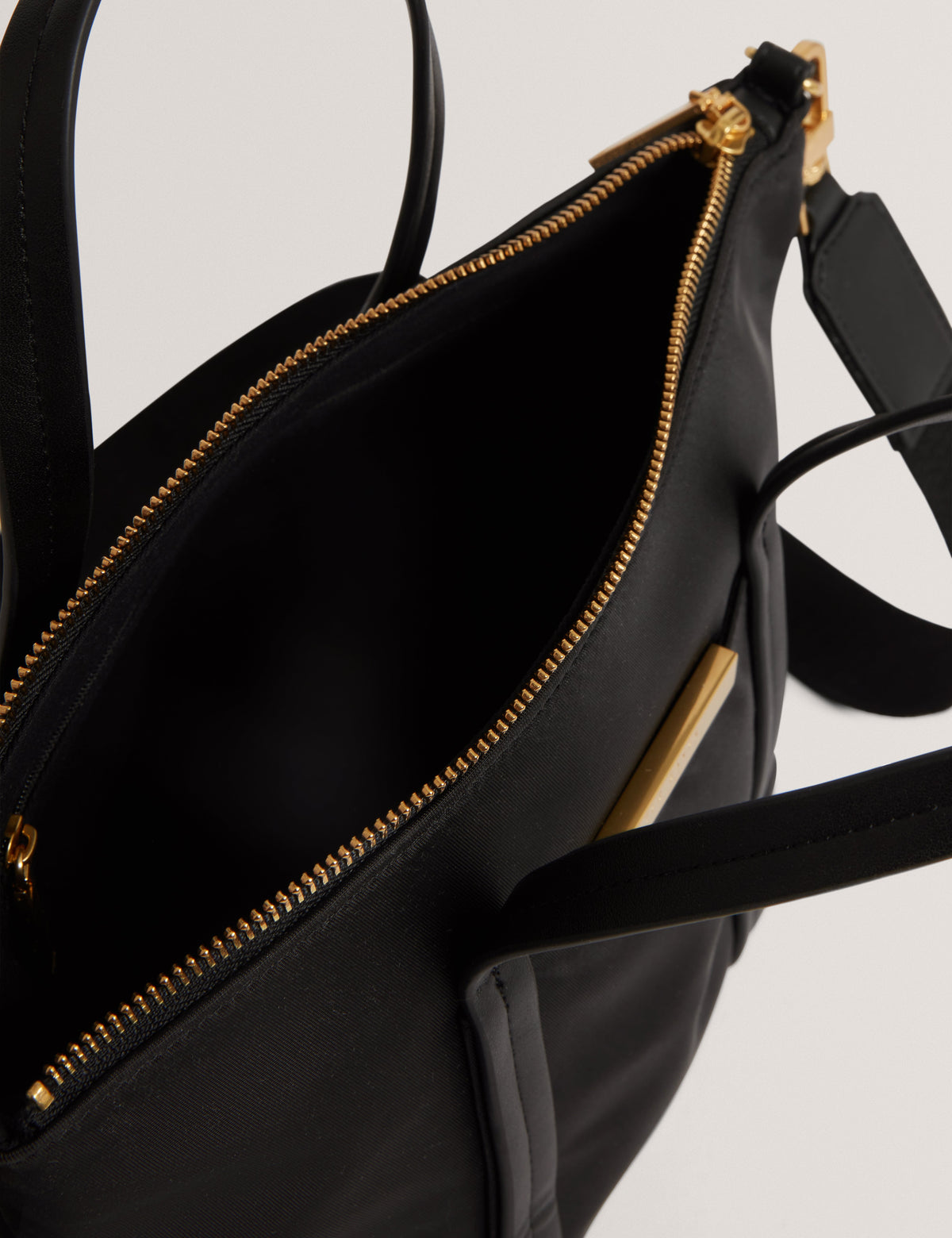 NYKKIE: Nylon Mini Crossbody Tote Bag