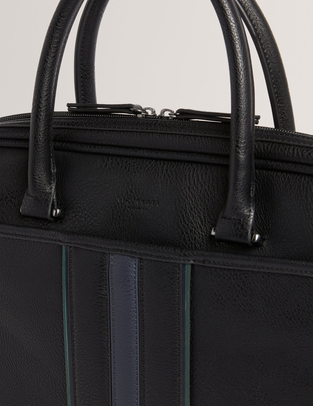 KENRIIK: Stripe PU Document Bag
