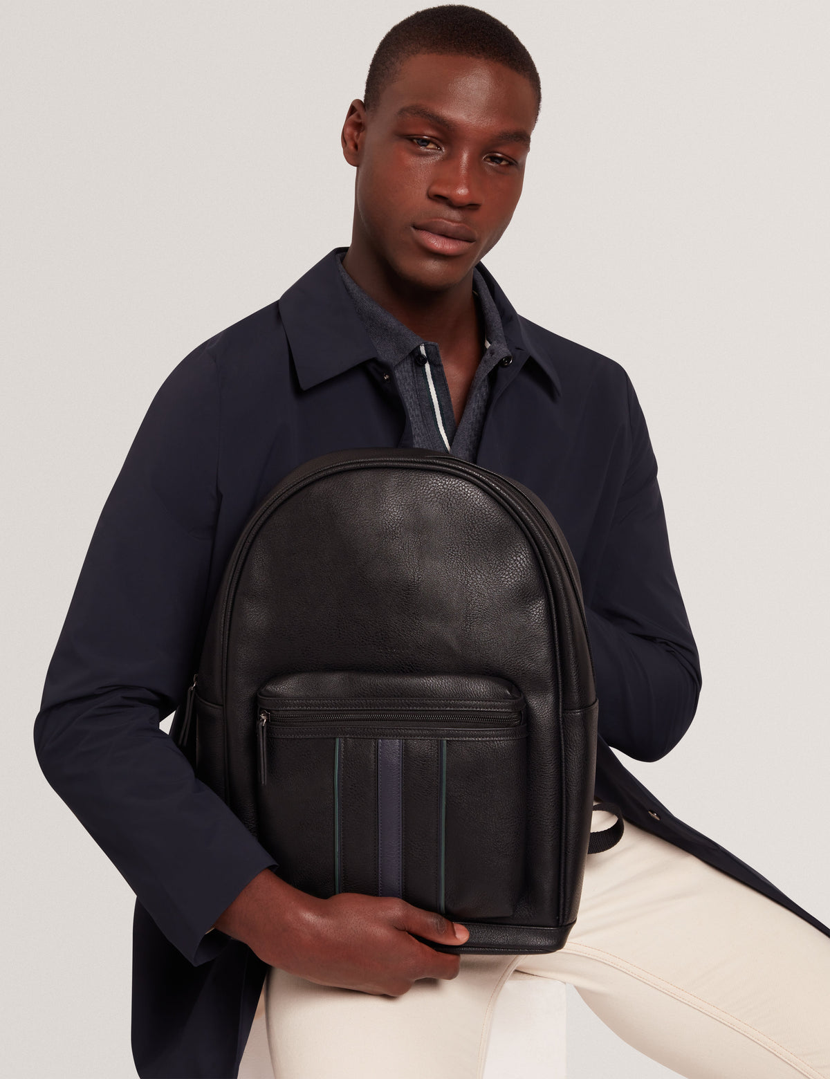 KEVIIN: Stripe PU Backpack