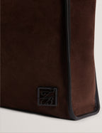 Women's ANNIEYY-Script Detail Large Suede Tote