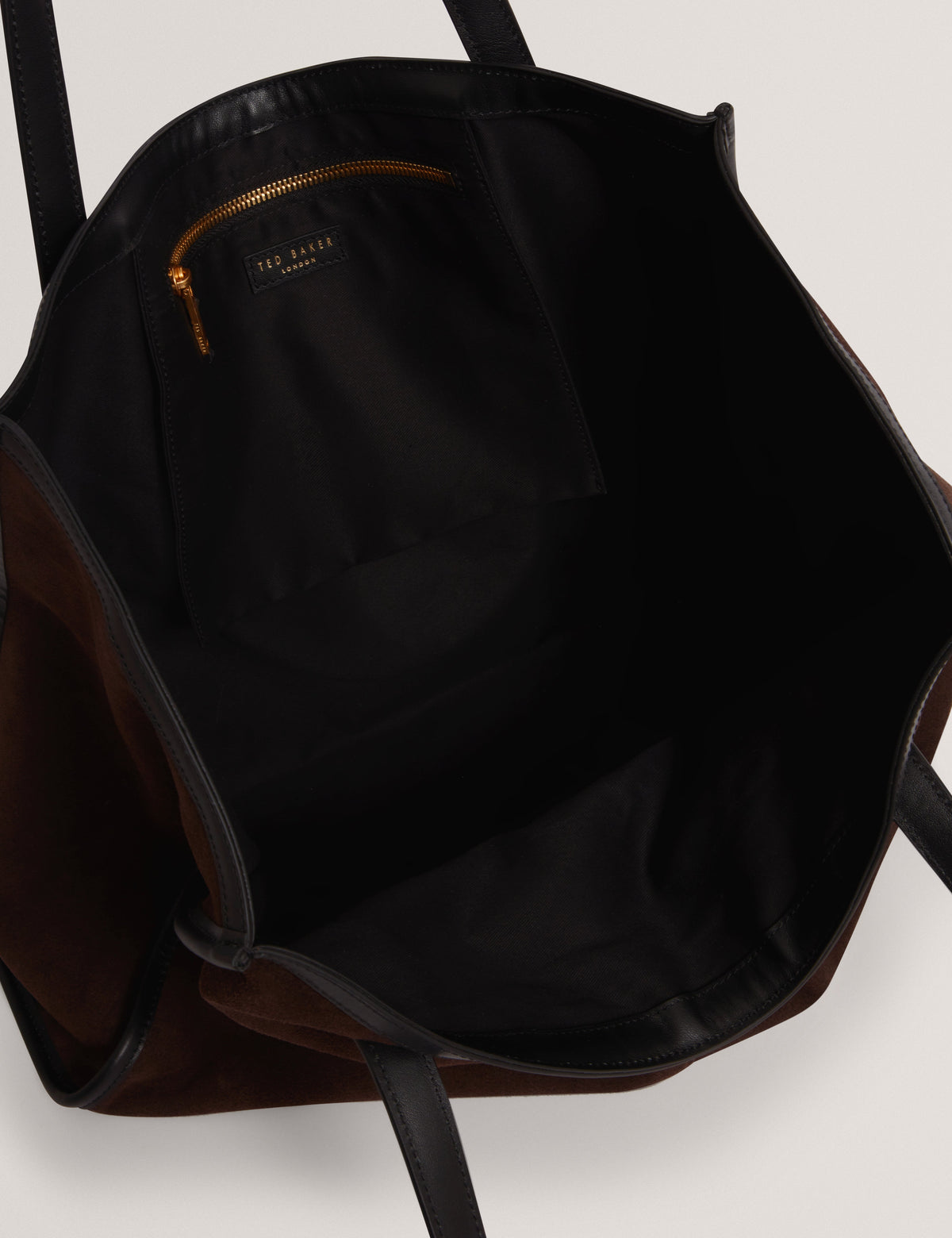 Women's ANNIEYY-Script Detail Large Suede Tote
