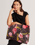 TULAH: Floral Printed Extra Large Icon Bag
