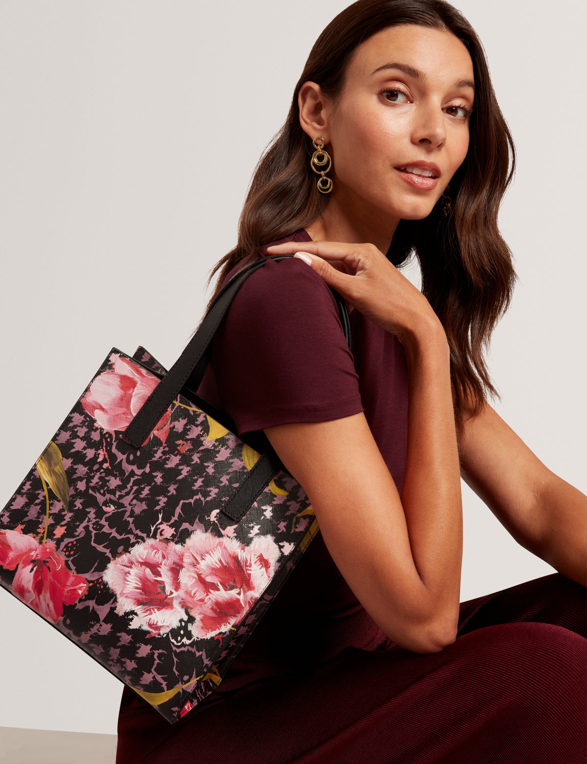 TULIIA: Floral Printed Small Icon Bag