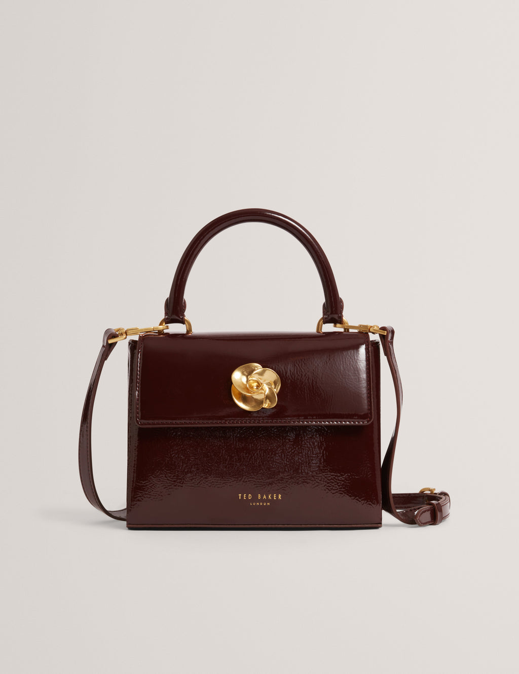 ROSEAU: Rose Detail Mini Crinkle Bag