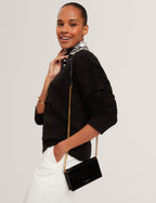 MAHIRAA: Crossbody Flapover Bag