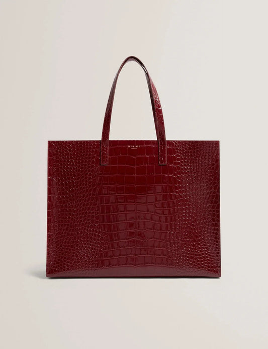 WELLMA: Croc Effect Extra Large Icon Bag - Bellabags Ted Baker