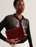 WESSLIE: Croc Effect Icon Envelope Pouch
