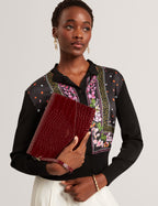WESSLIE: Croc Effect Icon Envelope Pouch