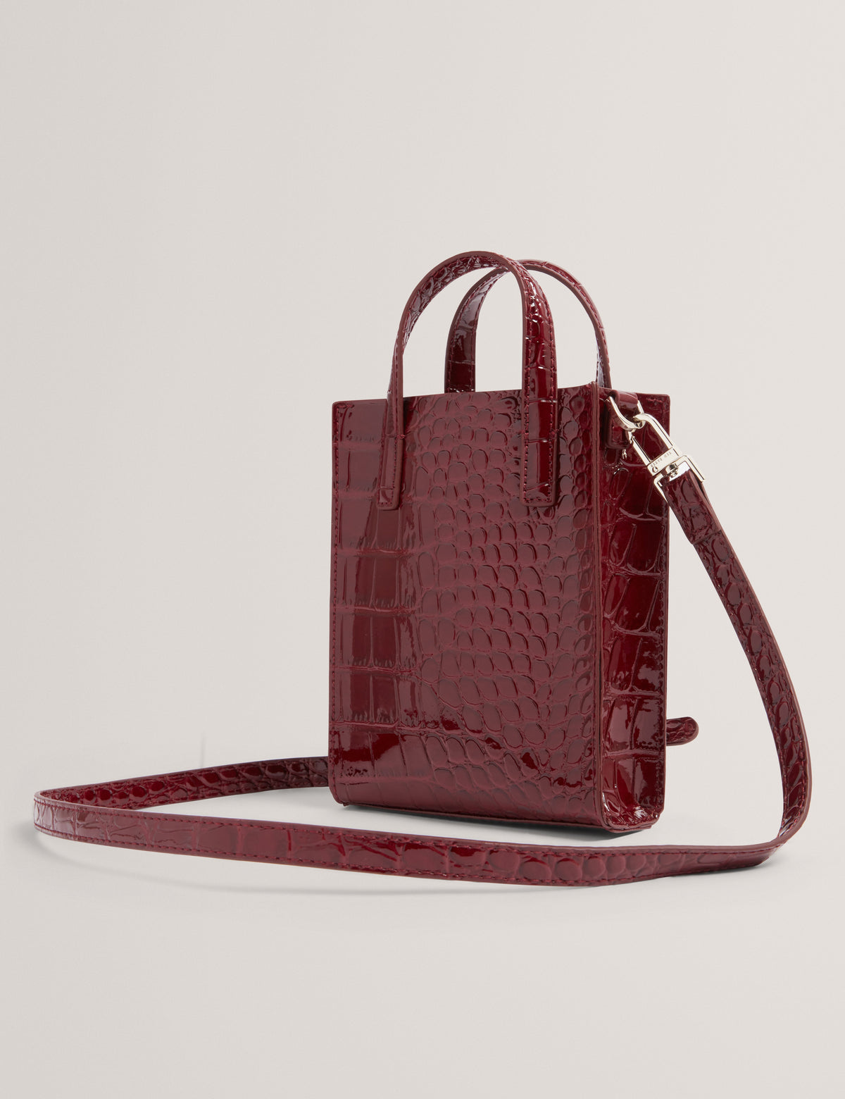 WENISSA: Croc Effect Mini Icon Bag