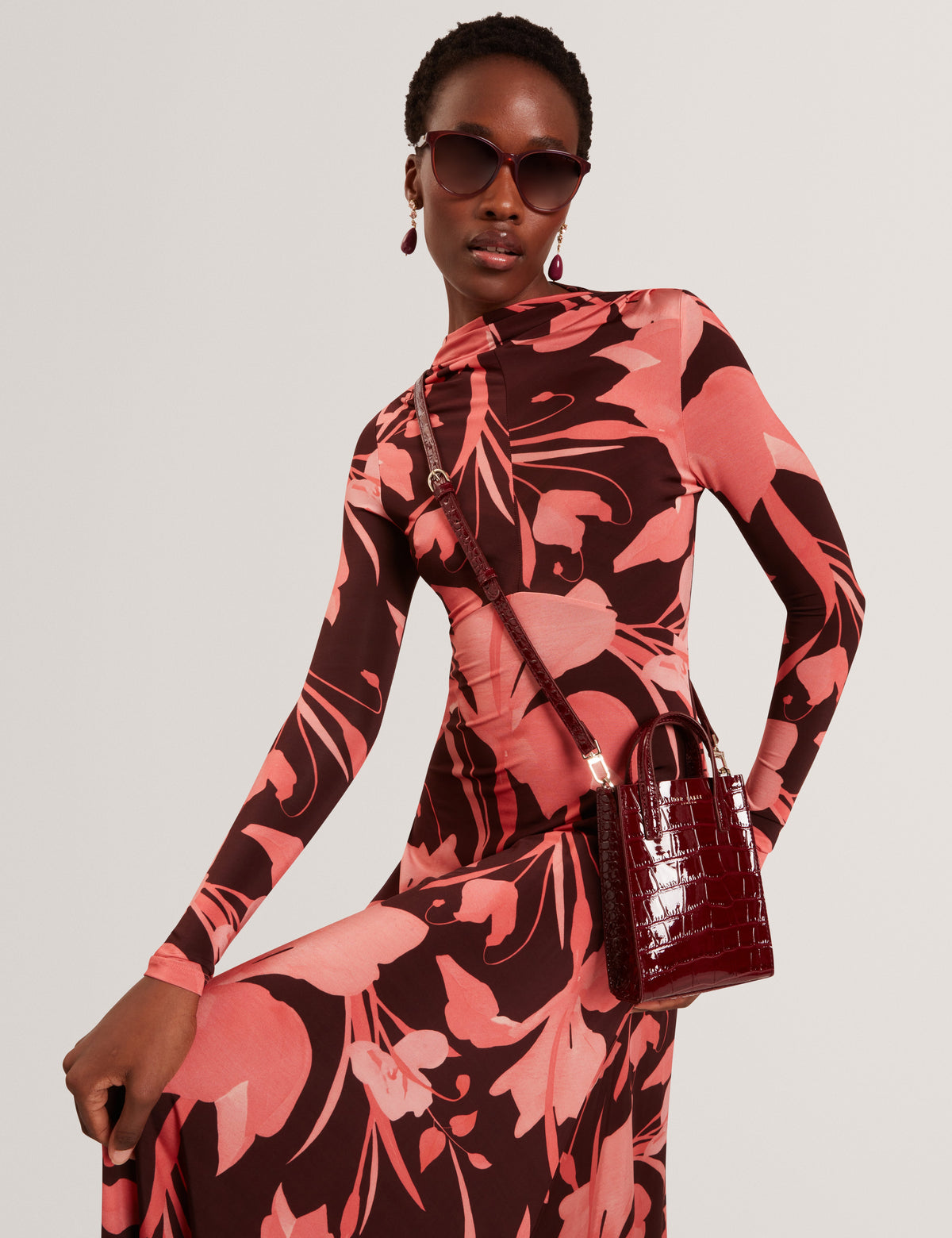 WENISSA: Croc Effect Mini Icon Bag