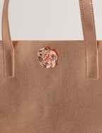 ROSMAH: Rose Detail Metallic Large Icon Bag