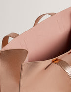 ROSMAH: Rose Detail Metallic Large Icon Bag