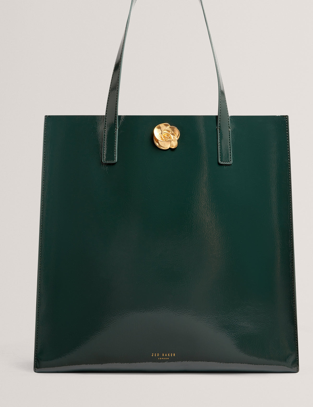 ROSENNI: Rose Detail Crinkle Large Tote Bag