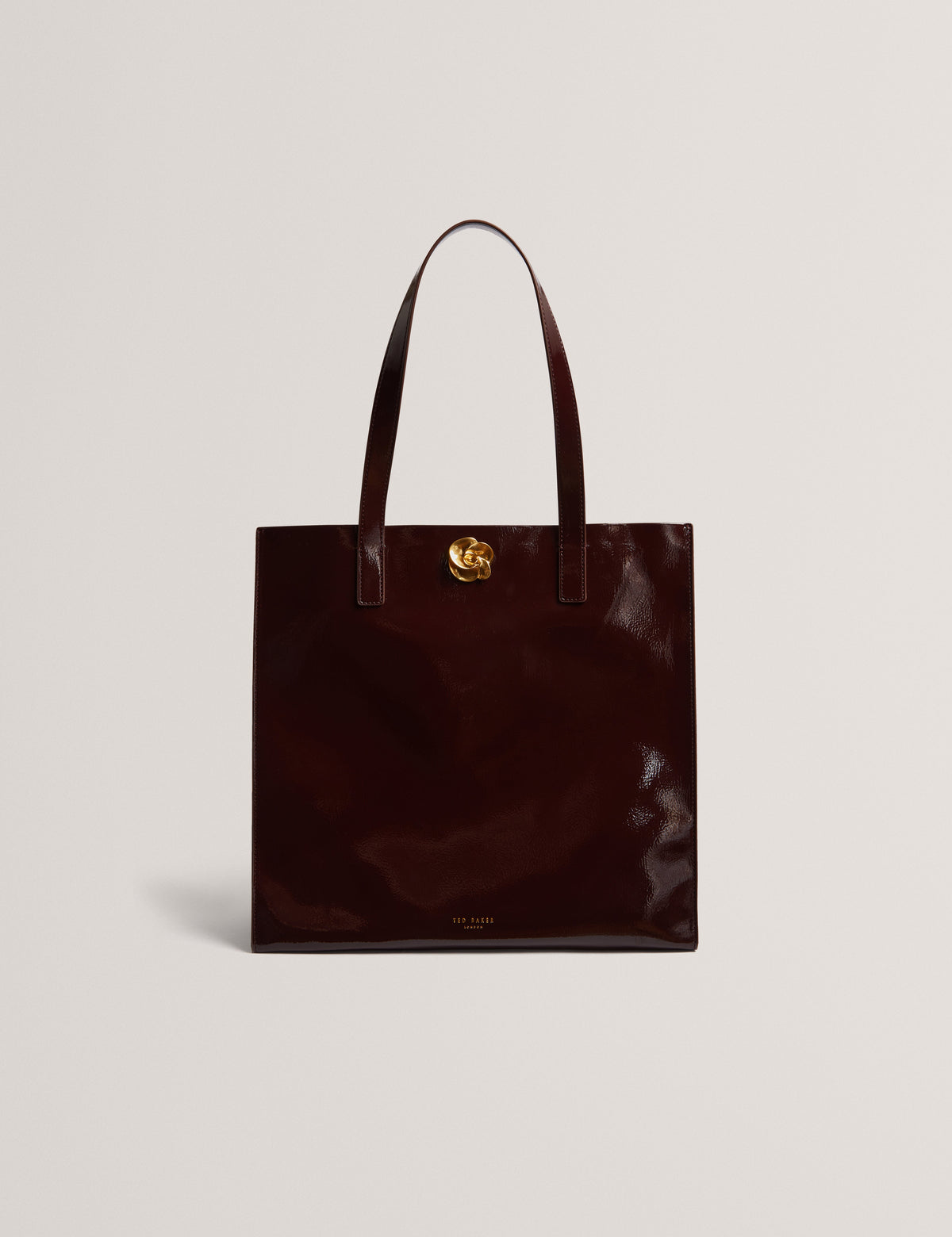 ROSENNI: Rose Detail Crinkle Large Tote Bag
