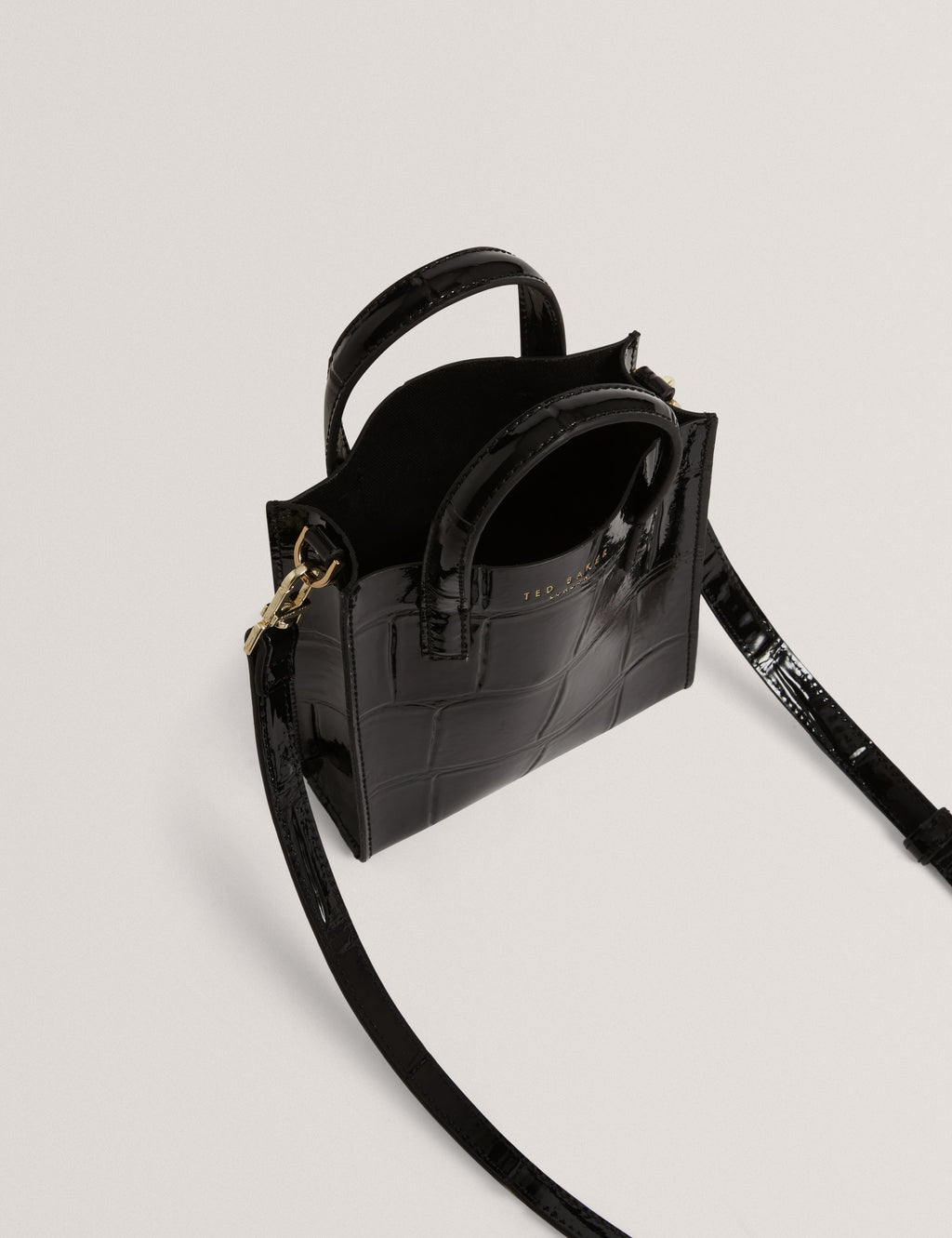 VIIENNA: Croc Effect Mini Icon Bag