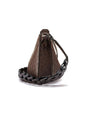 Dark Brown Luna Ostrich Leather Shoulder Bag Bellabags Bellabags