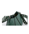 Green Luna Ostrich Leather Shoulder Bag Bellabags Bellabags