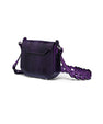 Purple Lia Ostrich Leather Shoulder Bag Bellabags Bellabags