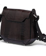 Dark Brown Lia Ostrich Leather Shoulder Bag Bellabags Bellabags