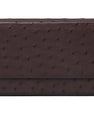 Dark Brown Virginia Ostrich Leather Purse Bellabags Bellabags