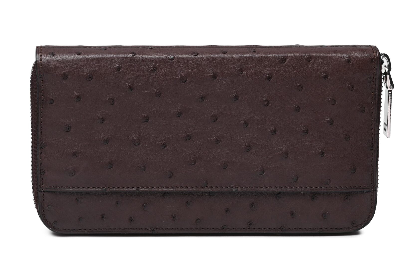 Dark Brown Virginia Ostrich Leather Purse Bellabags Bellabags