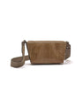 Nude Lottie Ostrich Leather Crossbody Bag Bellabags Bellabags