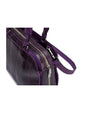 Purple Lexington Ostrich Leg Leather Business Bag Bellabags Bellabags