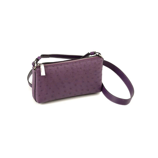 Purple Los Angeles Ostrich Leather Purse Bellabags Bellabags