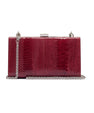 Red Libby Ostrich Leather Evening Bag Bellabags Bellabags