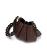 Dark Brown Luna Ostrich Leather Shoulder Bag Bellabags Bellabags