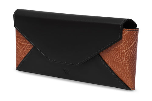 Brown New York Ostrich Leather Glass Case Bellabags Bellabags