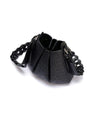 Black Luna Ostrich Quill Leather Shoulder Bag Bellabags Bellabags