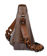 Dark Brown Lucia Ostrich Leather Shoulder Bag Bellabags Bellabags