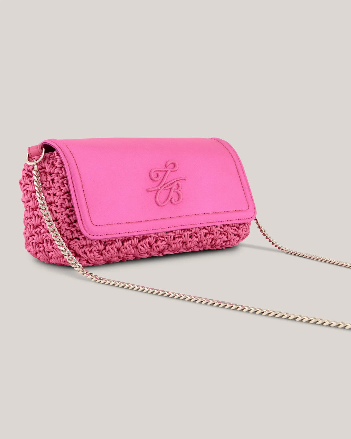 Women's EVAALIN-Embroidered Crochet Cross Body Brt-Pink