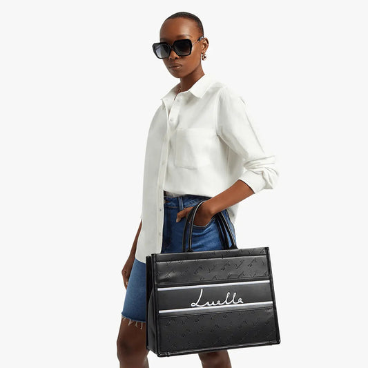 Embossed Branded Large Tote Bag - Bellabags Luella