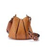 Light Brown Luna Ostrich Leather Shoulder Bag Bellabags Bellabags