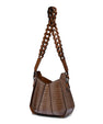 Dark Brown Lucia Ostrich Leather Shoulder Bag Bellabags Bellabags