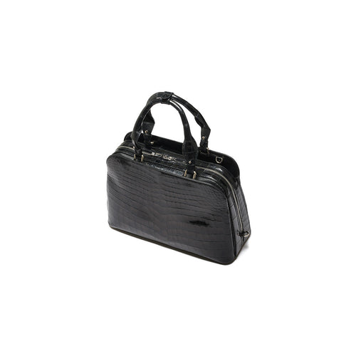 Black Lexington Crocodile Leather Business Bag Bellabags Bellabags