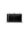 Black Libby Ostrich Leather Evening Bag Bellabags Bellabags