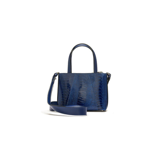 Blue Lily Ostrich Leather Shoulder Bag Bellabags Bellabags