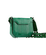 Green Lia Ostrich Leather Shoulder Bag Bellabags Bellabags