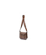 Brown Lia Ostrich Leather Shoulder Bag Bellabags Bellabags