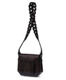 Dark Brown Lia Ostrich Leather Shoulder Bag Bellabags Bellabags